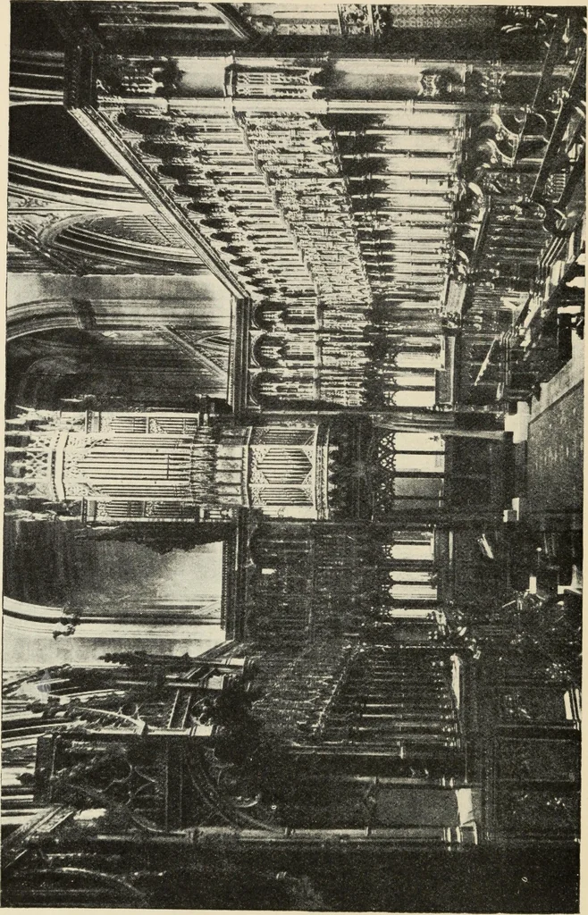 An illustration from Our English cathedrals ; their architectural beauties and characteristics, and their historical associations popularly described, together with chapters on the cathedral in mediaeval and in modern times, and in English poetry and prose; withmaps, plans, and numerous illustrations from photographs, 1911, leaf 227
