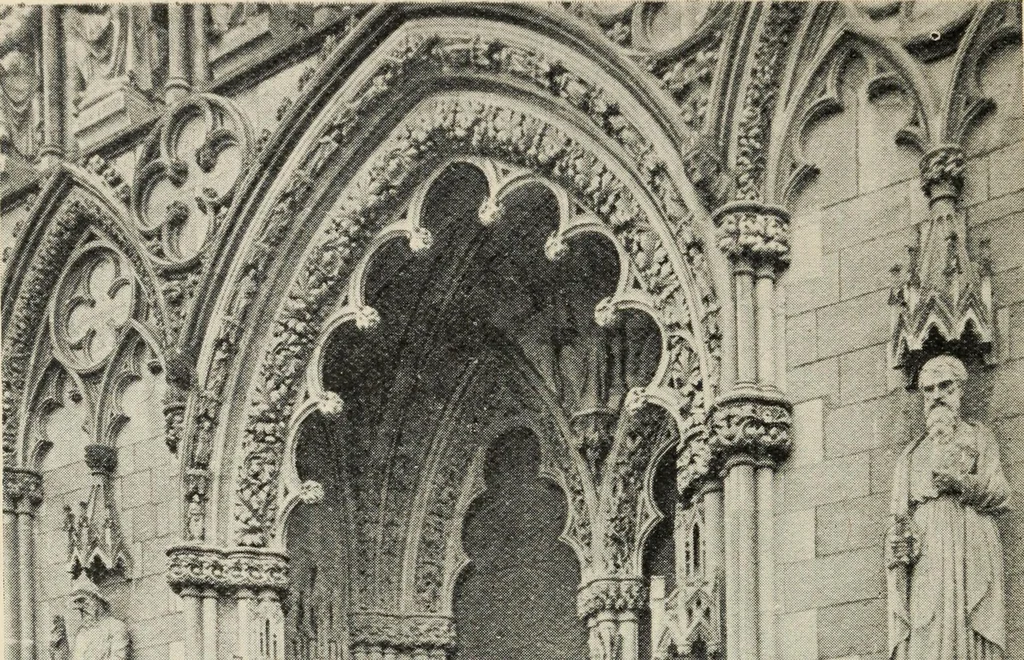 An illustration from Our English cathedrals ; their architectural beauties and characteristics, and their historical associations popularly described, together with chapters on the cathedral in mediaeval and in modern times, and in English poetry and prose; withmaps, plans, and numerous illustrations from photographs, 1911, leaf 241