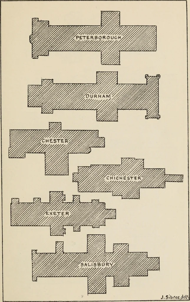 An illustration from Our English cathedrals ; their architectural beauties and characteristics, and their historical associations popularly described, together with chapters on the cathedral in mediaeval and in modern times, and in English poetry and prose; withmaps, plans, and numerous illustrations from photographs, 1911, leaf 26