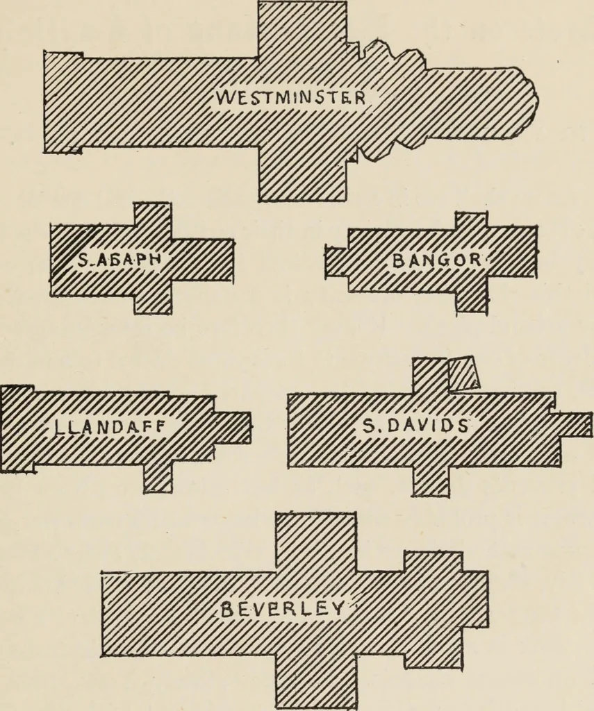 An illustration from Our English cathedrals ; their architectural beauties and characteristics, and their historical associations popularly described, together with chapters on the cathedral in mediaeval and in modern times, and in English poetry and prose; withmaps, plans, and numerous illustrations from photographs, 1911, leaf 28