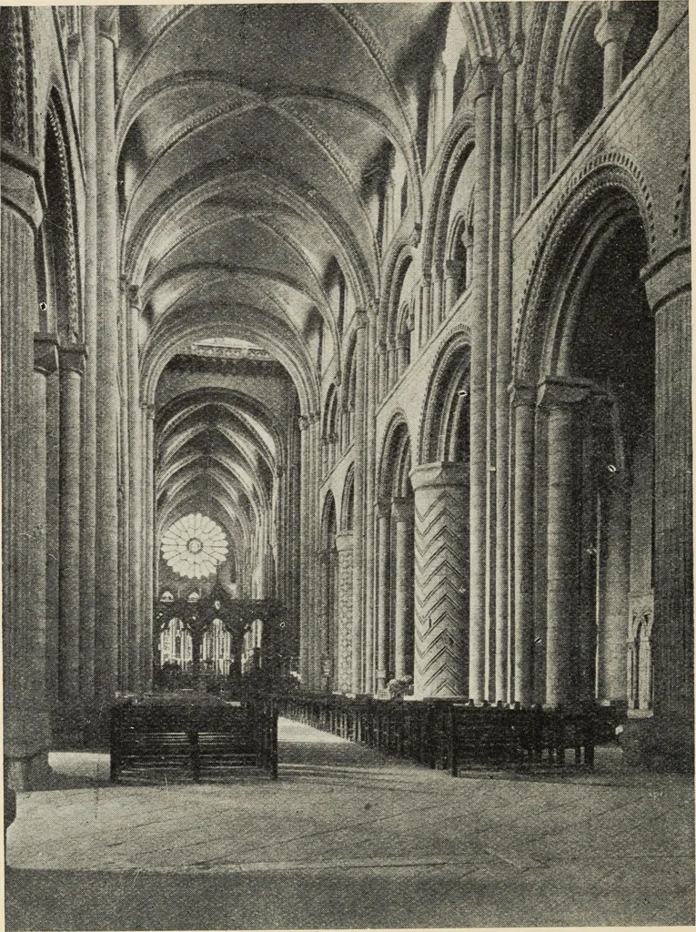 An illustration from Our English cathedrals ; their architectural beauties and characteristics, and their historical associations popularly described, together with chapters on the cathedral in mediaeval and in modern times, and in English poetry and prose; withmaps, plans, and numerous illustrations from photographs, 1911, leaf 97