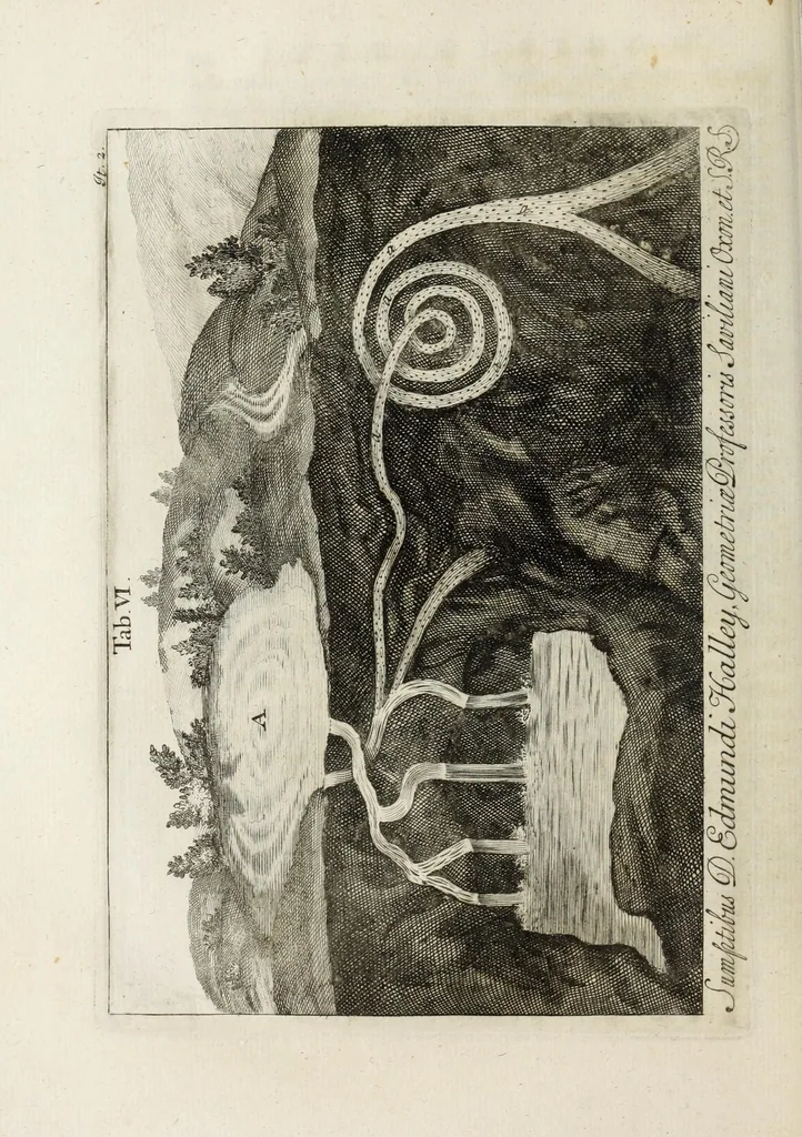 An illustration from Ouresiphoites Helveticus, sive, Itinera per Helvetiae alpinas regiones facta annis MDCCII, MDCCIII, MDCCIV, MDCCV, MDCCVI, MDCCVII, MDCCIX, MDCCX, MDCCCXI, 1723, leaf 168