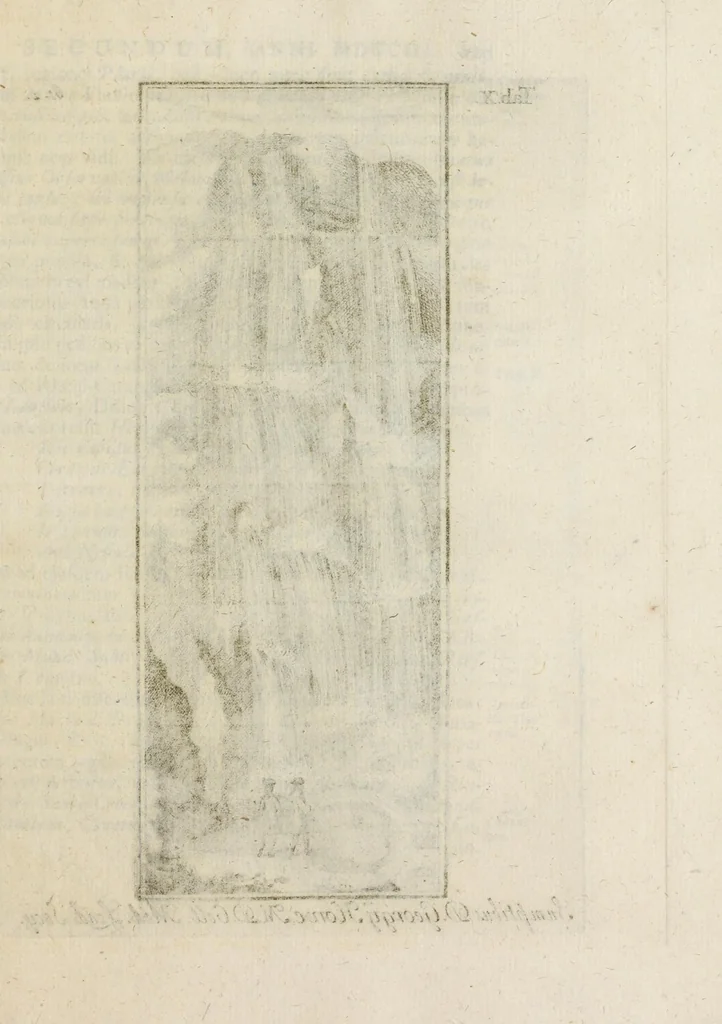 An illustration from Ouresiphoites Helveticus, sive, Itinera per Helvetiae alpinas regiones facta annis MDCCII, MDCCIII, MDCCIV, MDCCV, MDCCVI, MDCCVII, MDCCIX, MDCCX, MDCCCXI, 1723, leaf 189
