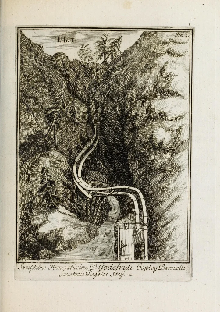 An illustration from Ouresiphoites Helveticus, sive, Itinera per Helvetiae alpinas regiones facta annis MDCCII, MDCCIII, MDCCIV, MDCCV, MDCCVI, MDCCVII, MDCCIX, MDCCX, MDCCCXI, 1723, leaf 261