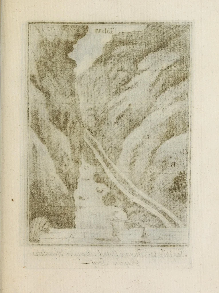An illustration from Ouresiphoites Helveticus, sive, Itinera per Helvetiae alpinas regiones facta annis MDCCII, MDCCIII, MDCCIV, MDCCV, MDCCVI, MDCCVII, MDCCIX, MDCCX, MDCCCXI, 1723, leaf 269
