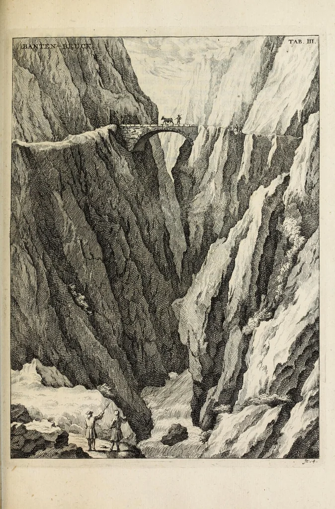 An illustration from Ouresiphoites Helveticus, sive, Itinera per Helvetiae alpinas regiones facta annis MDCCII, MDCCIII, MDCCIV, MDCCV, MDCCVI, MDCCVII, MDCCIX, MDCCX, MDCCCXI, 1723, leaf 327
