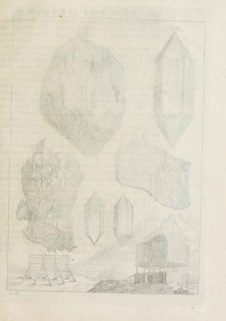 An illustration from Ouresiphoites Helveticus, sive, Itinera per Helvetiae alpinas regiones facta annis MDCCII, MDCCIII, MDCCIV, MDCCV, MDCCVI, MDCCVII, MDCCIX, MDCCX, MDCCCXI, 1723, leaf 387