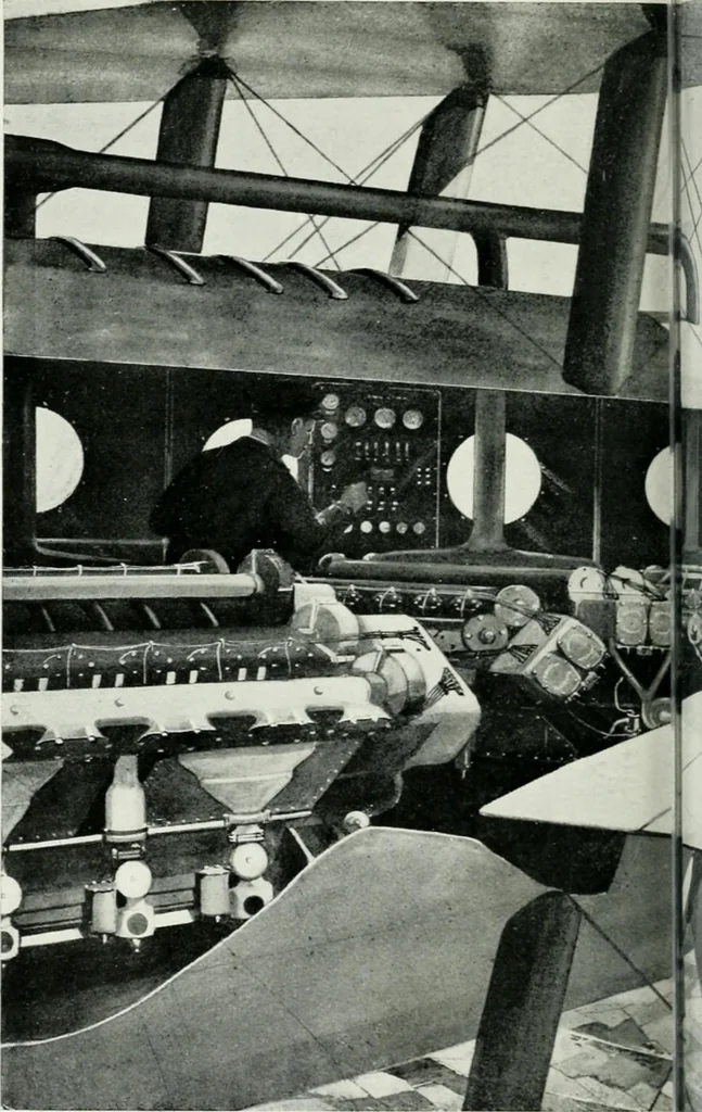 An illustration from Our first airways, their organization, equipment, and finance, 1919, leaf 183