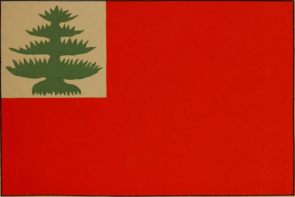 An illustration from Our flag, its history and changes from 1607 to 1910, 1910, leaf 20
