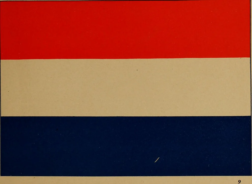An illustration from Our flag, its history and changes from 1607 to 1910, 1910, leaf 32