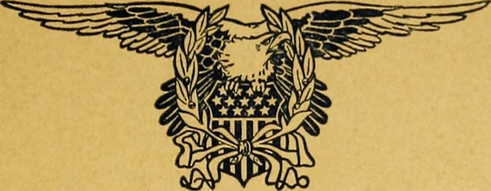 An illustration from Our flag : its history and its anniversaries, together with a list of patriotic days and holidays, a calendar of American history, and the laws and etiquette of the flag : the flag, the coat-of-arms, and the great seal of the Commonwealth of Massachusetts, 1917, leaf 6