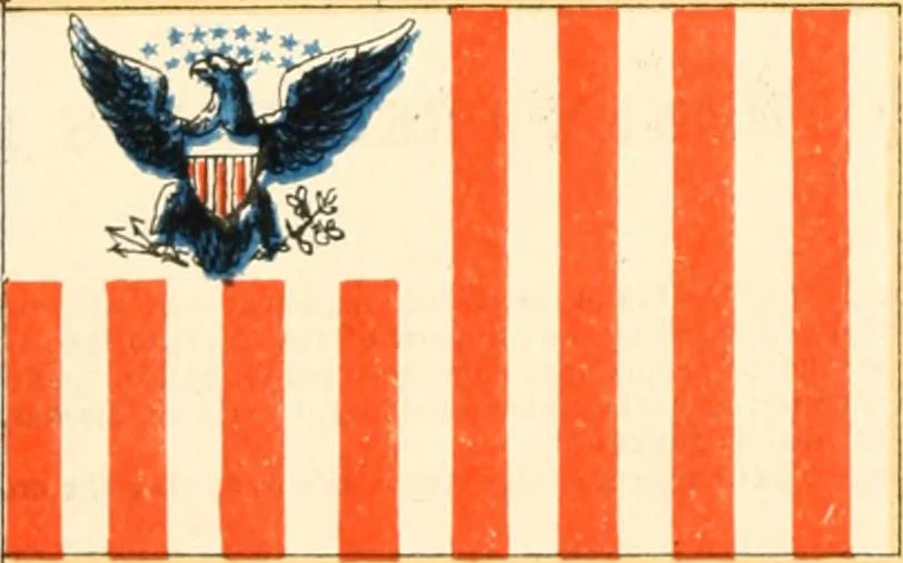 An illustration from Our flag number, with 1197 flags in full colors and 300 additional illustrations in black and white, 1917, leaf 9