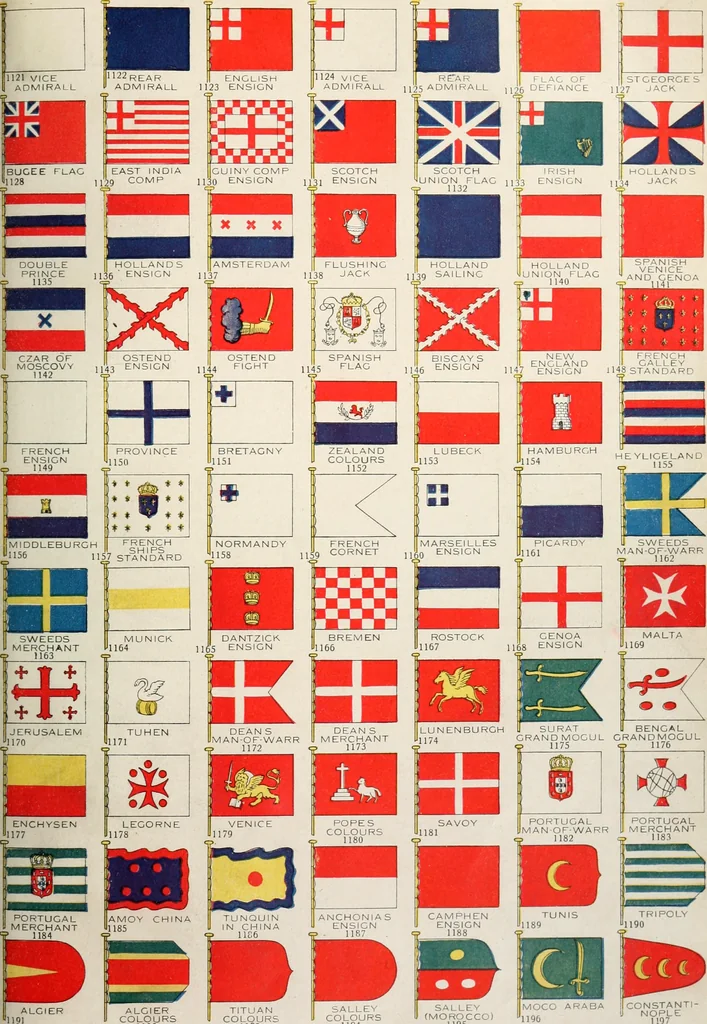 An illustration from Our flag. Origin and progress of the flag of the United States of America, with an introductory account of the symbols, standards, banners and flags of ancient and modern naitons, 1872, leaf 118
