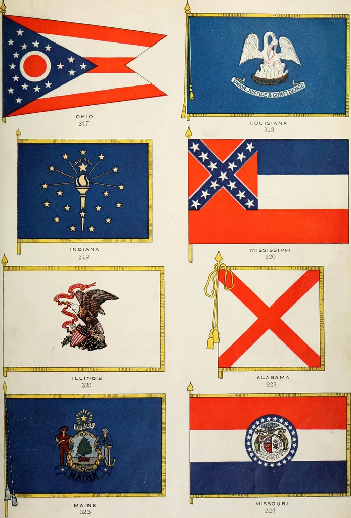 An illustration from Our flag. Origin and progress of the flag of the United States of America, with an introductory account of the symbols, standards, banners and flags of ancient and modern naitons, 1872, leaf 74