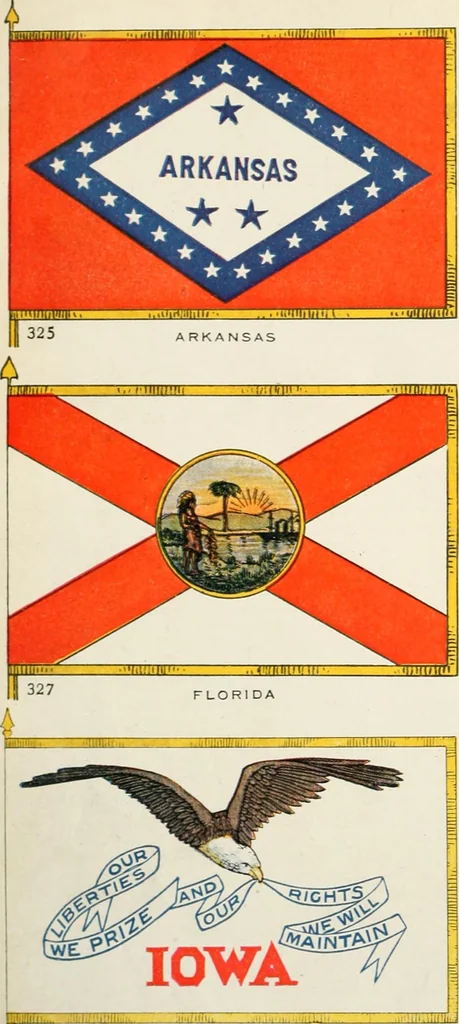 An illustration from Our flag. Origin and progress of the flag of the United States of America, with an introductory account of the symbols, standards, banners and flags of ancient and modern naitons, 1872, leaf 77