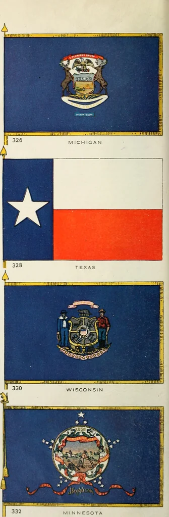 An illustration from Our flag. Origin and progress of the flag of the United States of America, with an introductory account of the symbols, standards, banners and flags of ancient and modern naitons, 1872, leaf 77