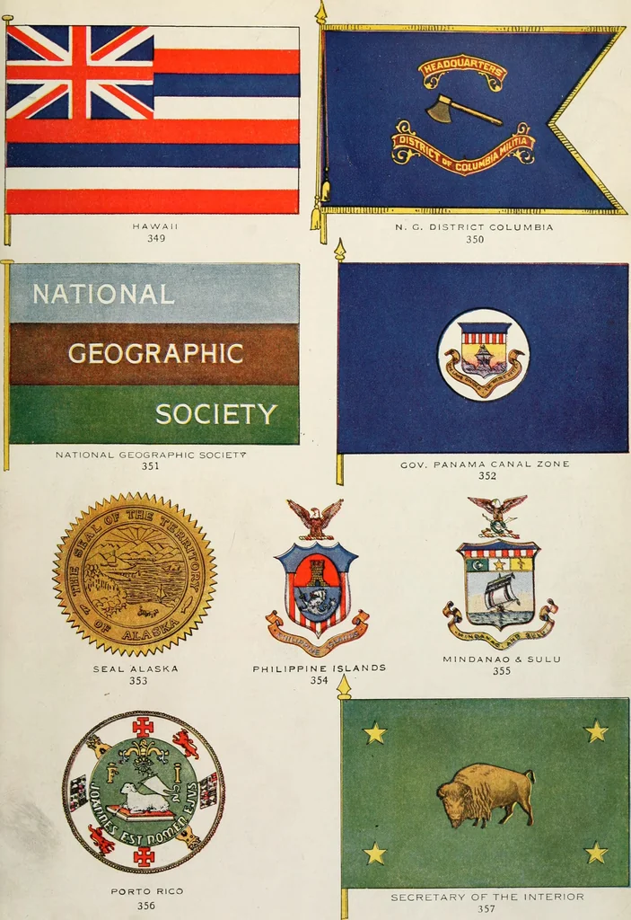 An illustration from Our flag. Origin and progress of the flag of the United States of America, with an introductory account of the symbols, standards, banners and flags of ancient and modern naitons, 1872, leaf 82