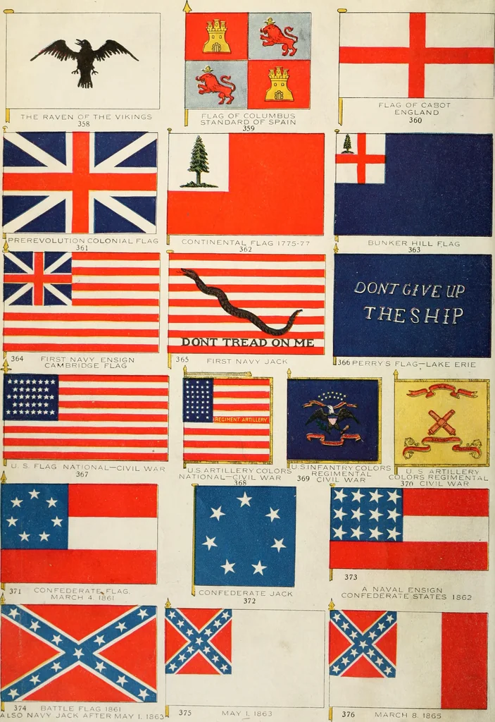 An illustration from Our flag. Origin and progress of the flag of the United States of America, with an introductory account of the symbols, standards, banners and flags of ancient and modern naitons, 1872, leaf 85