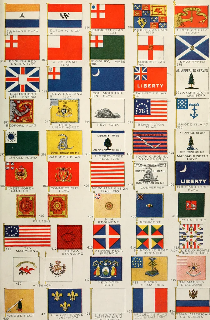 An illustration from Our flag. Origin and progress of the flag of the United States of America, with an introductory account of the symbols, standards, banners and flags of ancient and modern naitons, 1872, leaf 86