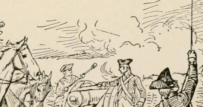 An illustration from Our flag and our songs; a brief story of the origin and life of the United States flag, 1917, leaf 14