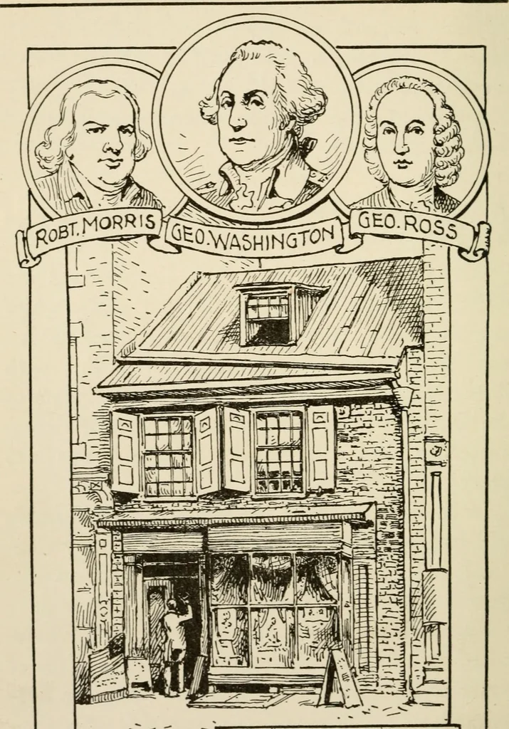 An illustration from Our flag and our songs; a brief story of the origin and life of the United States flag, 1917, leaf 17