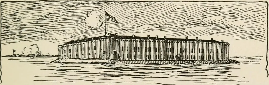 An illustration from Our flag and our songs; a brief story of the origin and life of the United States flag, 1917, leaf 22