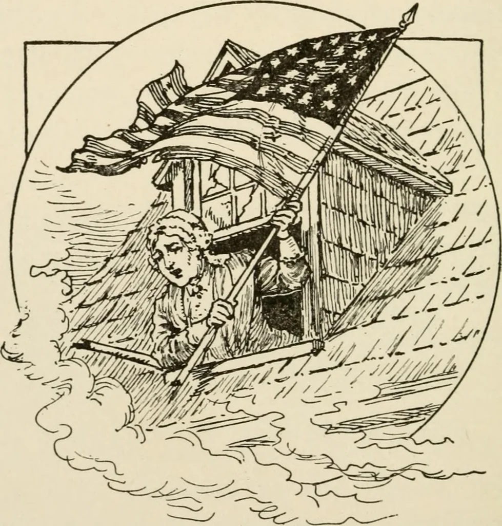An illustration from Our flag and our songs; a brief story of the origin and life of the United States flag, 1917, leaf 23