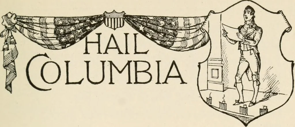An illustration from Our flag and our songs; a brief story of the origin and life of the United States flag, 1917, leaf 40