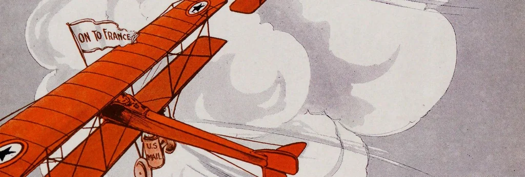 An illustration from Our fussy buzzy aeroplane, 1918, leaf 1