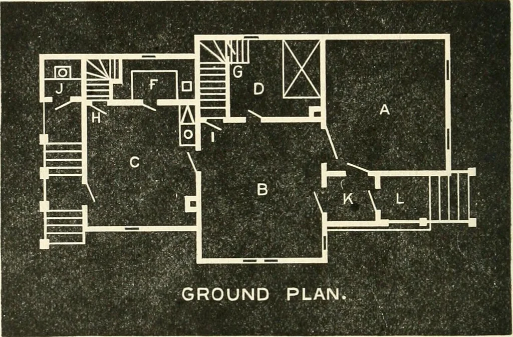An illustration from Our homes and their adornments, or, How to build, finish, furnish and adorn a home, containing practical instructions for the building of homes, interior decoration, wood carving, scroll sawing, house painting, window hangings, screens, curtains, window gardening, incidental decorations, decorative-art needle-work, and economic landscape gardening; to which is added a household compendium of new, practical and valuable recipes, the whole being designed to make happy homes for happy people, 1883, leaf 125