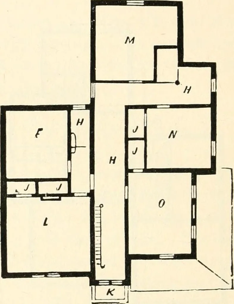 An illustration from Our homes and their adornments, or, How to build, finish, furnish and adorn a home, containing practical instructions for the building of homes, interior decoration, wood carving, scroll sawing, house painting, window hangings, screens, curtains, window gardening, incidental decorations, decorative-art needle-work, and economic landscape gardening; to which is added a household compendium of new, practical and valuable recipes, the whole being designed to make happy homes for happy people, 1883, leaf 149