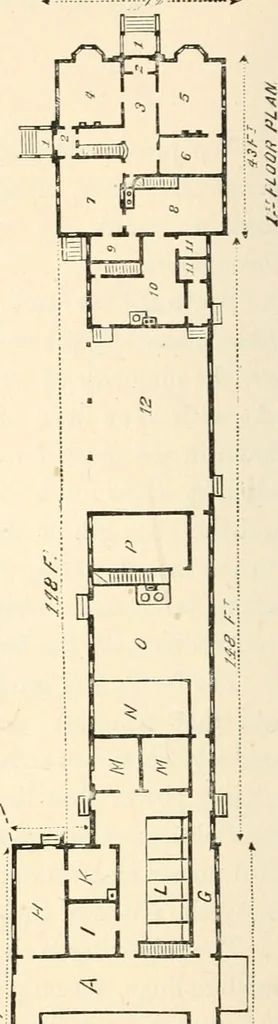 An illustration from Our homes and their adornments, or, How to build, finish, furnish and adorn a home, containing practical instructions for the building of homes, interior decoration, wood carving, scroll sawing, house painting, window hangings, screens, curtains, window gardening, incidental decorations, decorative-art needle-work, and economic landscape gardening; to which is added a household compendium of new, practical and valuable recipes, the whole being designed to make happy homes for happy people, 1883, leaf 153