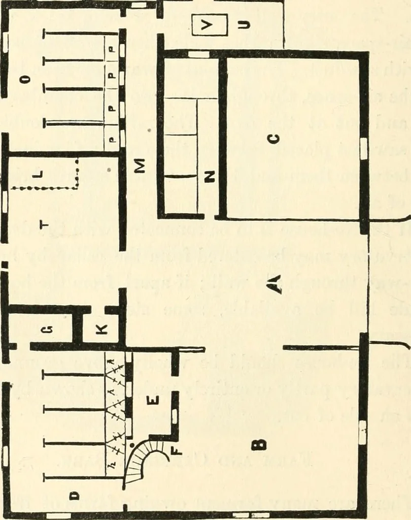 An illustration from Our homes and their adornments, or, How to build, finish, furnish and adorn a home, containing practical instructions for the building of homes, interior decoration, wood carving, scroll sawing, house painting, window hangings, screens, curtains, window gardening, incidental decorations, decorative-art needle-work, and economic landscape gardening; to which is added a household compendium of new, practical and valuable recipes, the whole being designed to make happy homes for happy people, 1883, leaf 185