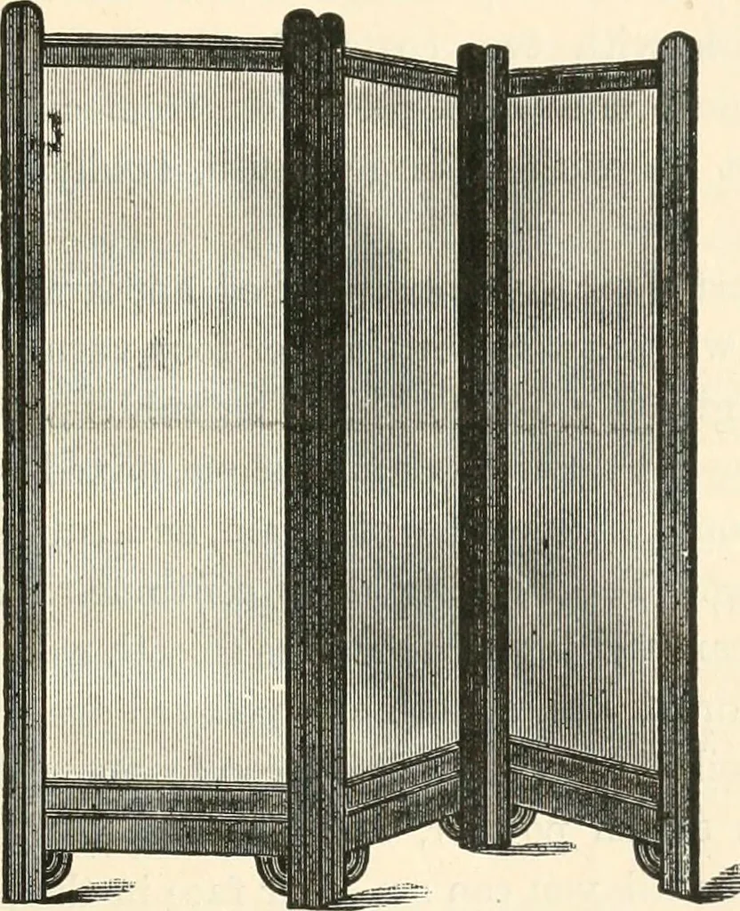 An illustration from Our homes and their adornments, or, How to build, finish, furnish and adorn a home, containing practical instructions for the building of homes, interior decoration, wood carving, scroll sawing, house painting, window hangings, screens, curtains, window gardening, incidental decorations, decorative-art needle-work, and economic landscape gardening; to which is added a household compendium of new, practical and valuable recipes, the whole being designed to make happy homes for happy people, 1883, leaf 300