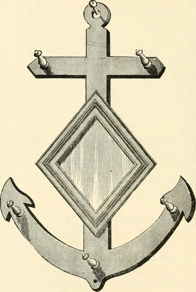 An illustration from Our homes and their adornments, or, How to build, finish, furnish and adorn a home, containing practical instructions for the building of homes, interior decoration, wood carving, scroll sawing, house painting, window hangings, screens, curtains, window gardening, incidental decorations, decorative-art needle-work, and economic landscape gardening; to which is added a household compendium of new, practical and valuable recipes, the whole being designed to make happy homes for happy people, 1883, leaf 321