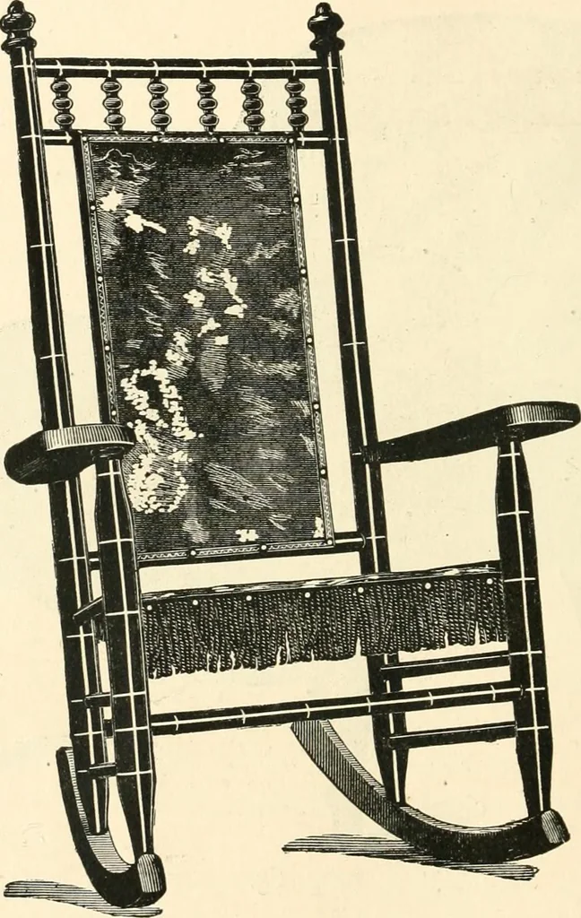An illustration from Our homes and their adornments, or, How to build, finish, furnish and adorn a home, containing practical instructions for the building of homes, interior decoration, wood carving, scroll sawing, house painting, window hangings, screens, curtains, window gardening, incidental decorations, decorative-art needle-work, and economic landscape gardening; to which is added a household compendium of new, practical and valuable recipes, the whole being designed to make happy homes for happy people, 1883, leaf 343
