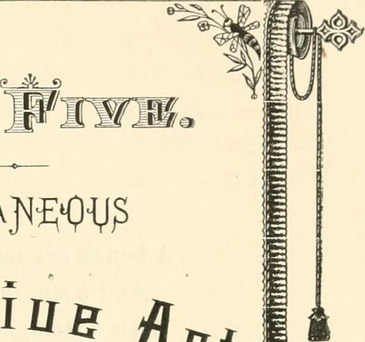 An illustration from Our homes and their adornments, or, How to build, finish, furnish and adorn a home, containing practical instructions for the building of homes, interior decoration, wood carving, scroll sawing, house painting, window hangings, screens, curtains, window gardening, incidental decorations, decorative-art needle-work, and economic landscape gardening; to which is added a household compendium of new, practical and valuable recipes, the whole being designed to make happy homes for happy people, 1883, leaf 394