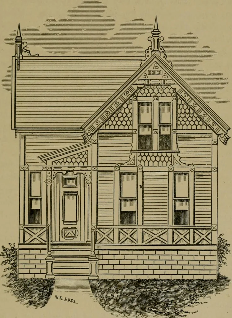 An illustration from Our homes and their adornments;, 1884, leaf 128