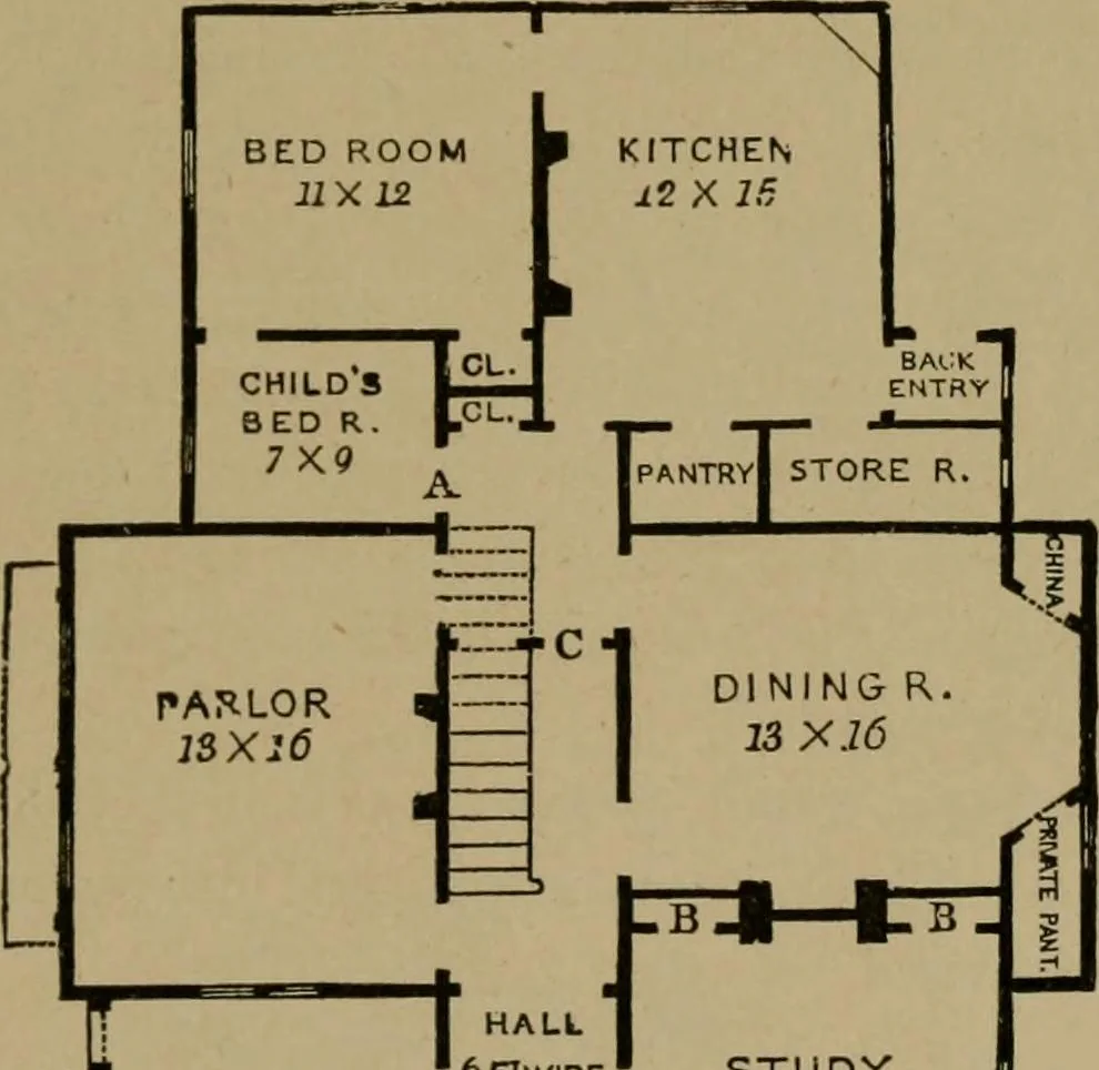 An illustration from Our homes and their adornments;, 1884, leaf 140