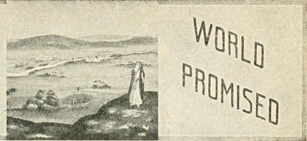 An illustration from Our paradise home; the earth made new and the restoration of all things, 1903, leaf 44