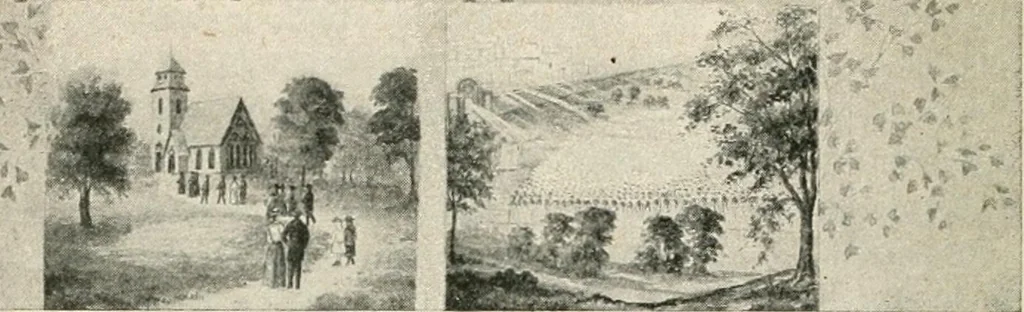 An illustration from Our paradise home; the earth made new and the restoration of all things, 1903, leaf 53