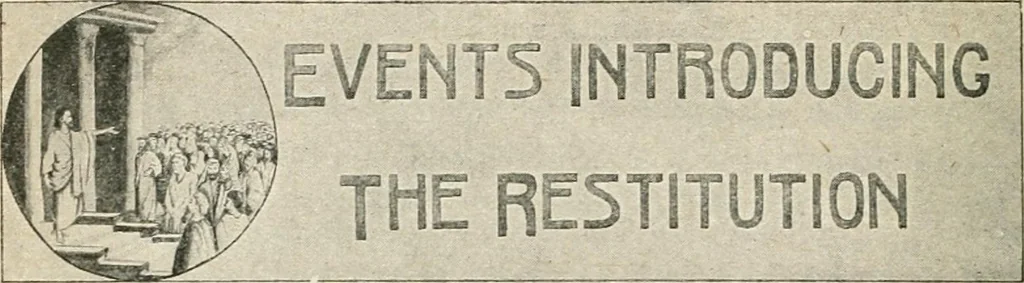 An illustration from Our paradise home; the earth made new and the restoration of all things, 1903, leaf 73