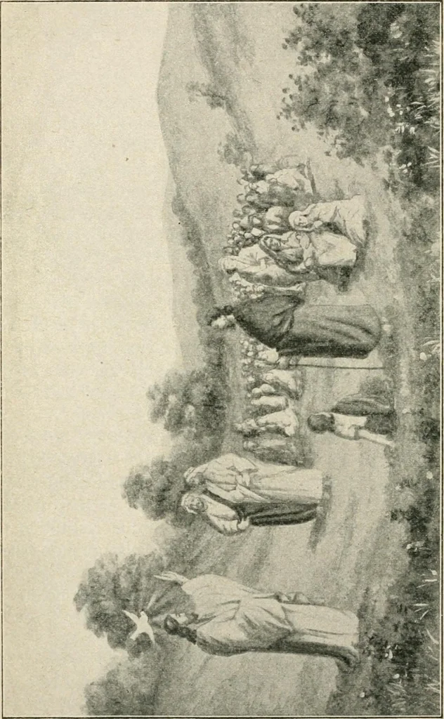 An illustration from Our paradise home; the earth made new and the restoration of all things, 1903, leaf 77
