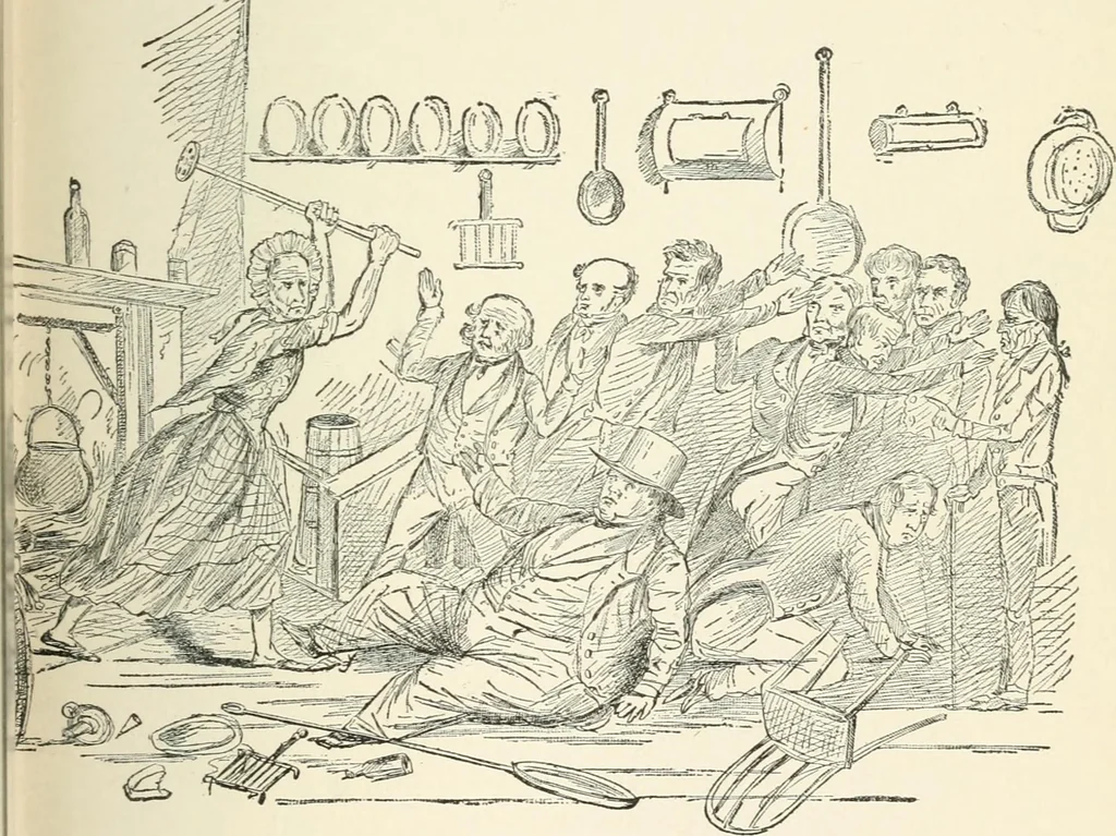 An illustration from Our political drama, conventions, campaigns, candidates, 1904, leaf 102