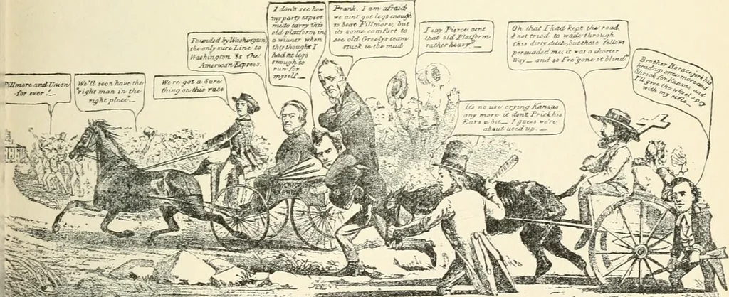 An illustration from Our political drama, conventions, campaigns, candidates, 1904, leaf 112