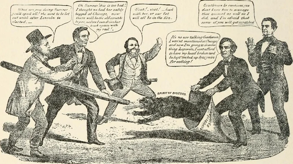 An illustration from Our political drama, conventions, campaigns, candidates, 1904, leaf 115