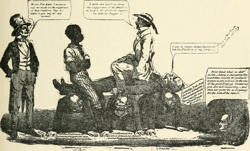 An illustration from Our political drama, conventions, campaigns, candidates, 1904, leaf 120