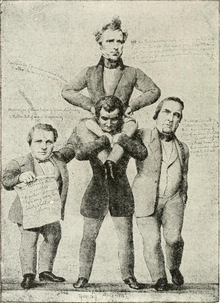 An illustration from Our political drama, conventions, campaigns, candidates, 1904, leaf 125