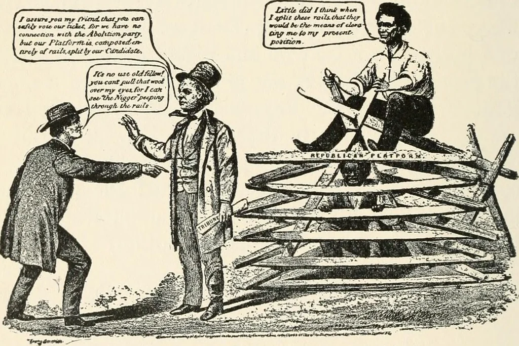 An illustration from Our political drama, conventions, campaigns, candidates, 1904, leaf 131