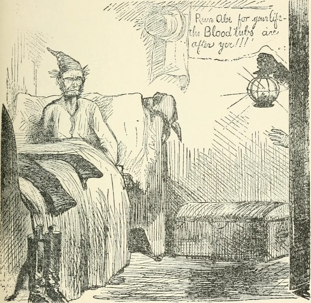 An illustration from Our political drama, conventions, campaigns, candidates, 1904, leaf 134